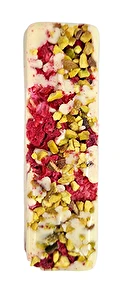 Baton biała czekolada z maliną i pistacją