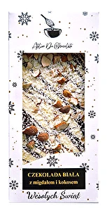 Czekolada biała z migdałem i kokosem