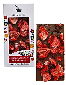 Czekolada mleczna z dereniem i truskawką