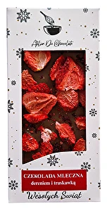 Czekolada mleczna z dereniem i truskawką