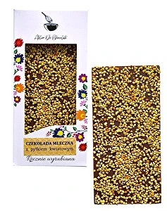 Czekolada mleczna z pyłkiem kwiatowym