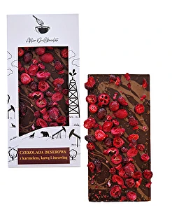 Czekolada deserowa z karmelem, kawą i żurawiną
