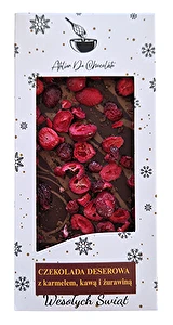 Czekolada deserowa z karmelem, kawą i żurawiną