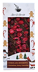 Czekolada deserowa z karmelem, kawą i żurawiną