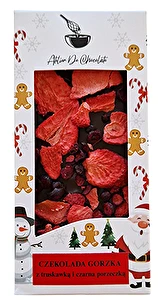 Czekolada gorzka z truskawką i czarna porzeczką