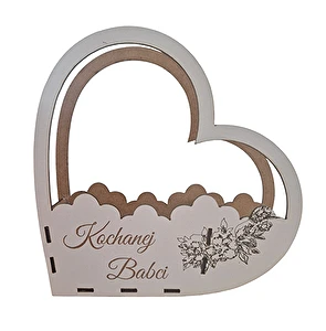 Mały koszyk serce "Kochanej Babci"