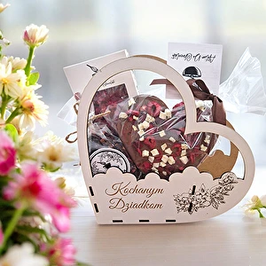 Mały koszyk serce "Kochanej Babci"