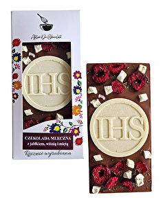 Czekolada mleczna z napisem IHS